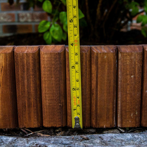 Image of Brown Wooden Landscape Edging - 8 pack - 20' Total