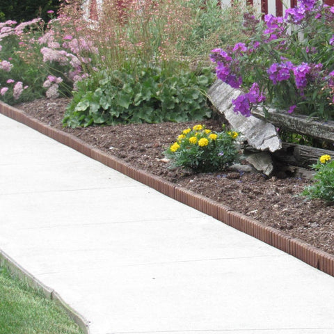 Image of Brown Wooden Landscape Edging (4-Pk) 10' of Edging