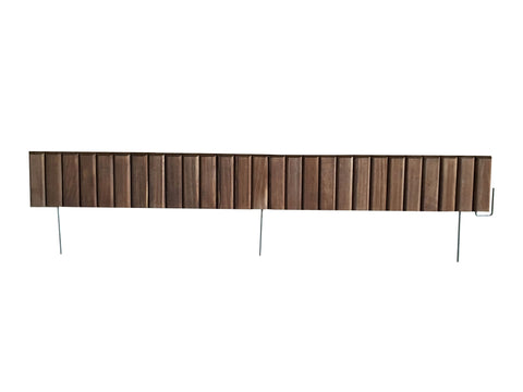 Image of Brown Wooden Landscape Edging (4-Pk) 10' of Edging